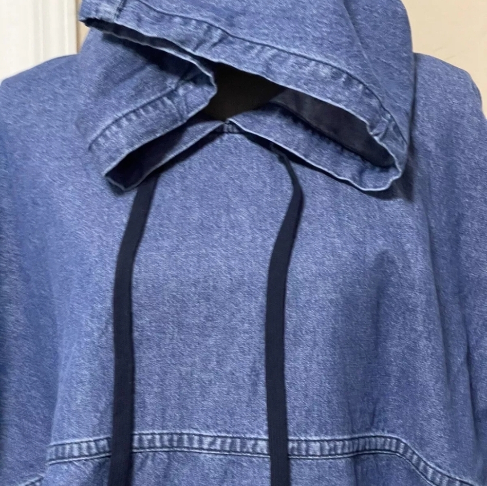Spirit Jersey Size Large Cotton Denim Oversized Hoodie - Picture 1 of 8